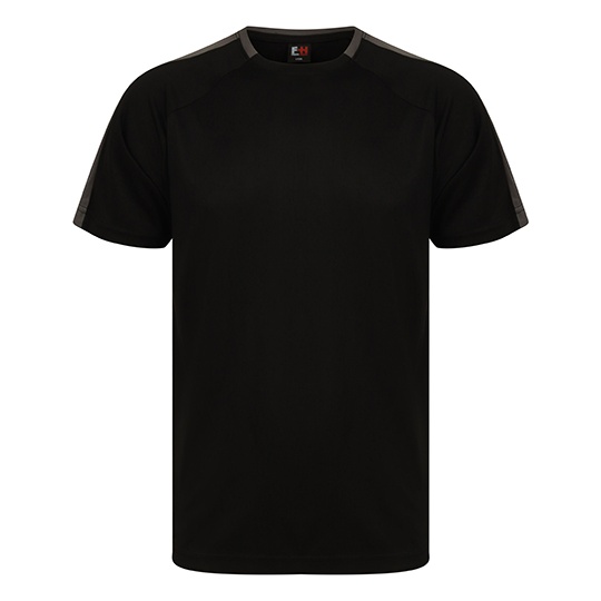 Koszulka Unisex Sportowa Szybkoschnaca FH290 - Black & Gunmetal Grey
