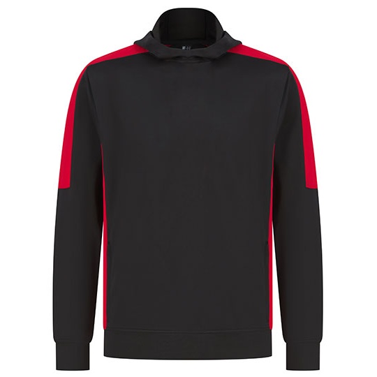 Bluza Unisex z Kapturem FH341 - Black & Red