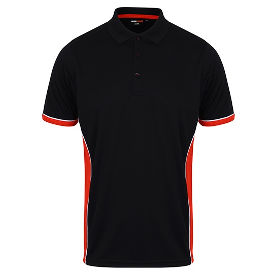 Polo męskie sportowe FH355 - Black & Red