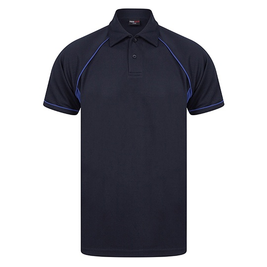 Koszulka Polo Klasyczna Poliester Oddychajacy FH370 - Navy & Royal & Royal