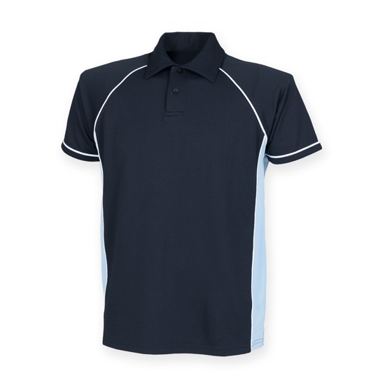 Koszulka Polo Klasyczna Poliester Oddychajacy FH370 - Navy & Sky