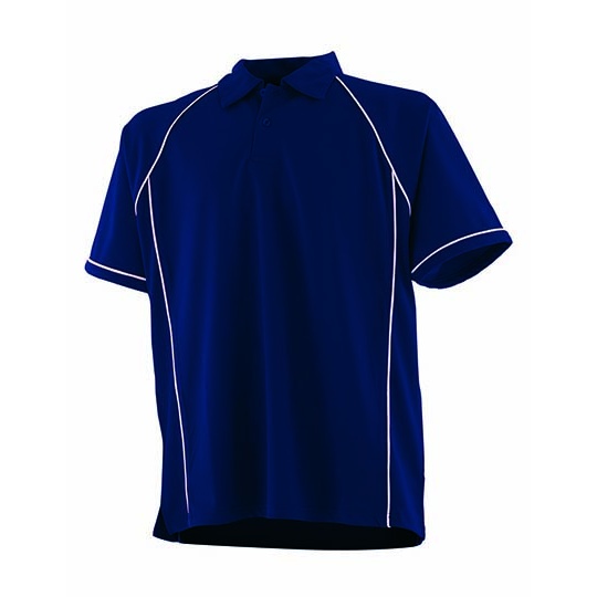 Koszulka Polo Klasyczna Poliester Oddychajacy FH370 - Navy & White