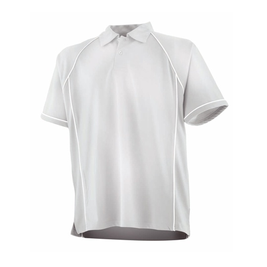 Koszulka Polo Klasyczna Poliester Oddychajacy FH370 - White & White