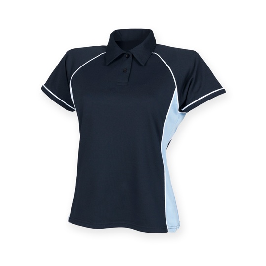 Koszulka Polo Damska Slim Oddychajaca FH371 - Navy & Sky