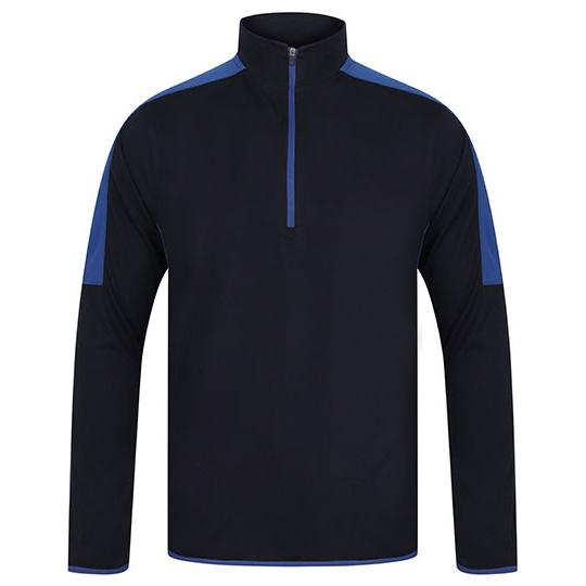 Bluza Sportowa Poliestrowa 1 4 Zip FH571 - Navy & Royal