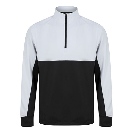 Bluza Klasyczna Poliester Zamek 1 4 FH874 - Black & White