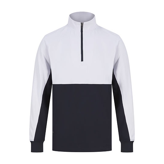 Bluza Klasyczna Poliester Zamek 1 4 FH874 - Navy & White