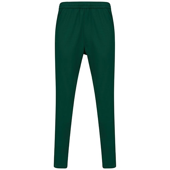 Spodnie Męskie Slim Dziane Poliester FH881 - Bottle Green & White