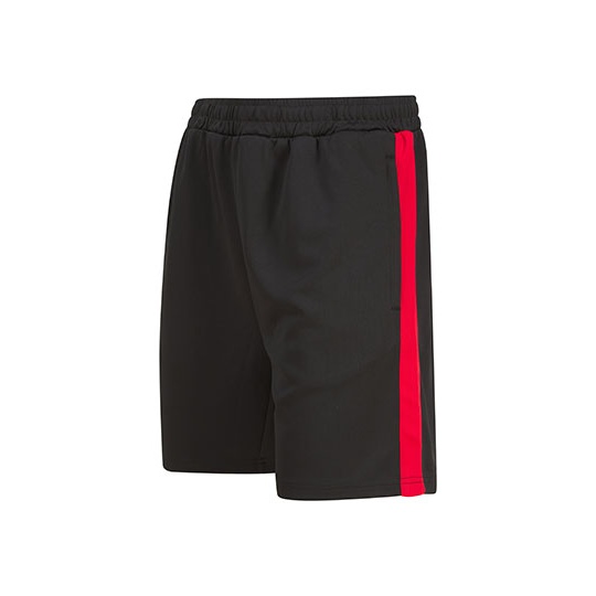 Spodenki dresowe z zamkami FH886 - Black & Red