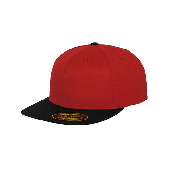 Czapka Baseballowa Flexfit Akrylowo Welniana FX6210T - Red & Black