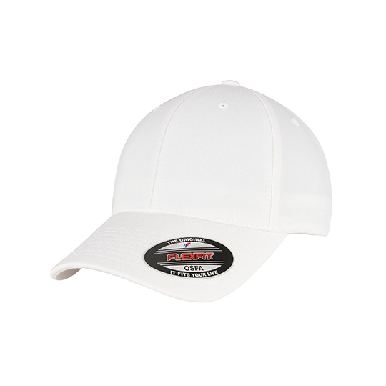 Czapka Flexfit Wyprofilowany Daszek Poliester Wiskoza Elastan FX6277AS - White