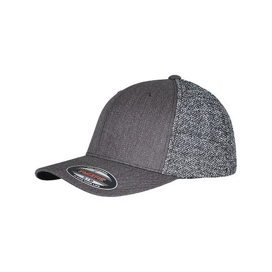 Czapka Trucker z melanżową siatką FX6511MM - Black & Grey Melange