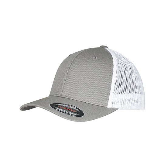 Czapka Trucker Bawełniana z Recyklingu FX6511RM - Grey & White