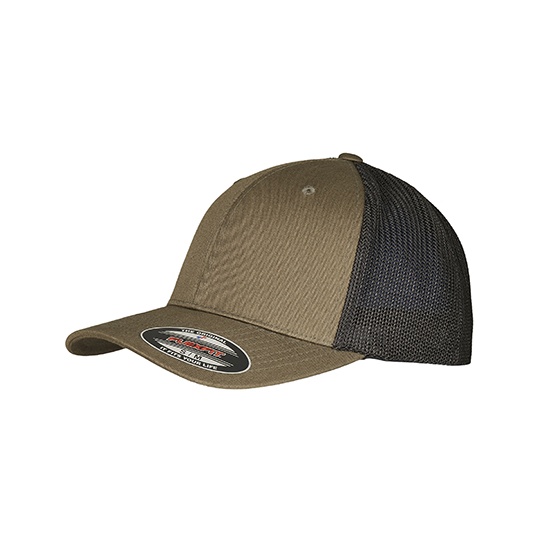 Czapka Trucker Bawelniana z Recyklingu FX6511RM - Olive & Black