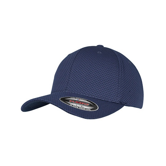 Czapka Flexfit z Wzorem Sześciokątów FX6584 - Navy