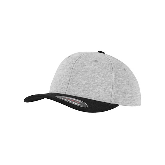 Czapka z Daszkiem Elastyczna Dzianina FX6778T - Grey & Black