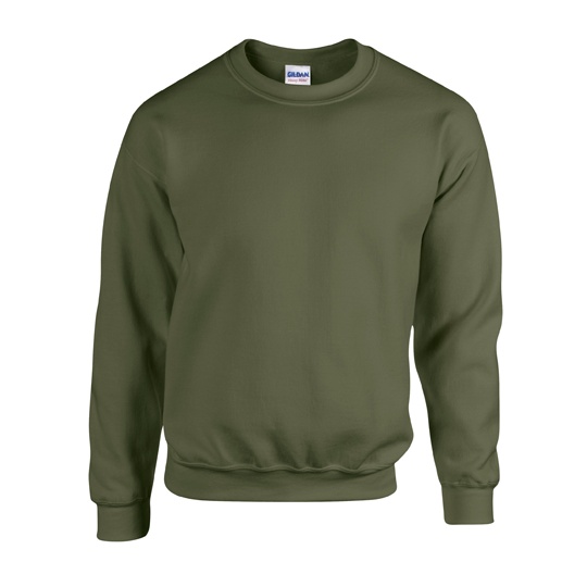 Bluza Klasyczna Unisex Gruby Material Mniejsze Mechacenie G18000 - Military Green