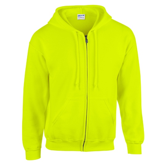 Bluza rozpinana z kapturem unisex G18600 - Safety Green