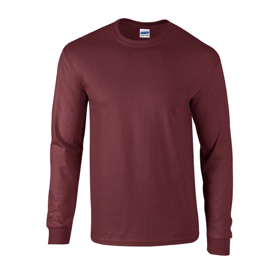 Koszulka z dlugim rekawem Klasyczna Bawelna Ultra G2400 - Maroon