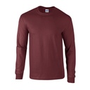 Koszulka z długim rękawem Klasyczna Bawełna Ultra G2400 - Maroon