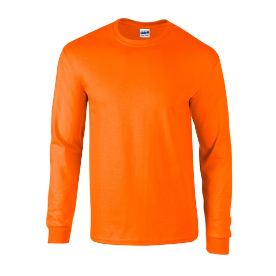 Koszulka z dlugim rekawem Klasyczna Bawelna Ultra G2400 - Safety Orange