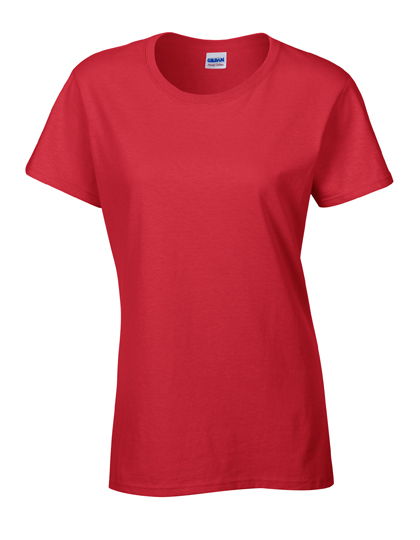 T-shirt Damski Slim Bawelniany G5000L - Red