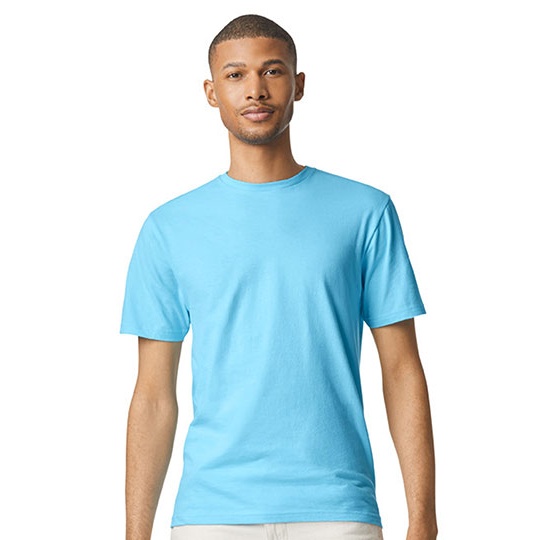 T-shirt Klasyczny Bawelniany z Poliestrem G64000 - Sky