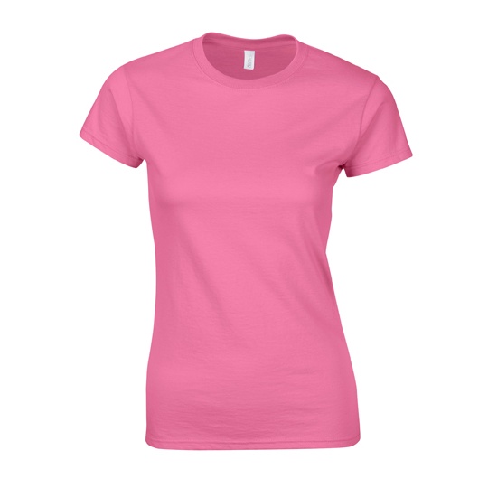 T-shirt Damski Krotki Rekaw Bawelna Ring-Spun G64000L - Azalea