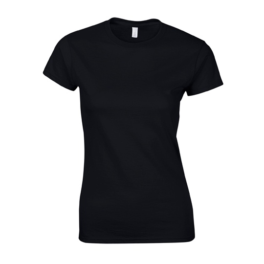 T-shirt Damski Krotki Rekaw Bawelna Ring-Spun G64000L - Black