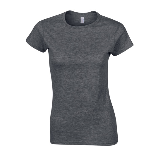 T-shirt Damski Krotki Rekaw Bawelna Ring-Spun G64000L - Dark Heather