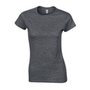 T-shirt Damski Krótki Rękaw Bawełna Ring-Spun G64000L - Dark Heather