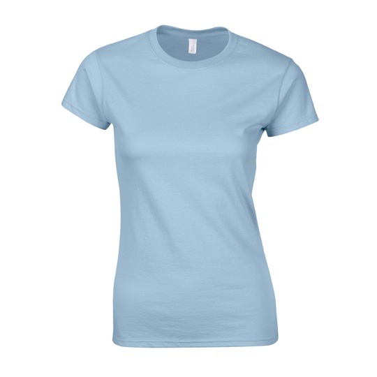 T-shirt Damski Krotki Rekaw Bawelna Ring-Spun G64000L - Light Blue