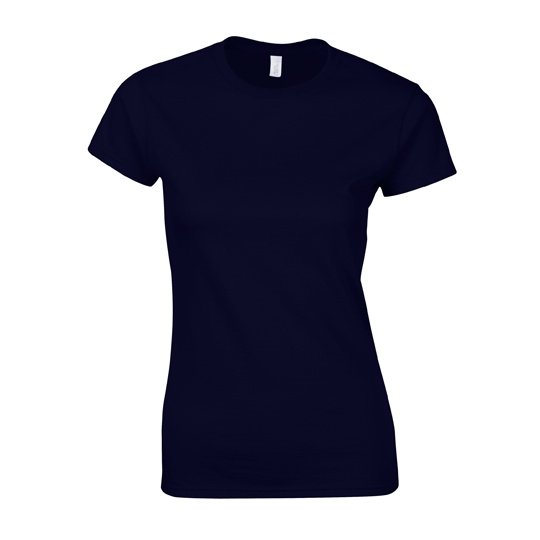 T-shirt Damski Krotki Rekaw Bawelna Ring-Spun G64000L - Navy