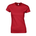 T-shirt Damski Krótki Rękaw Bawełna Ring-Spun G64000L - Red