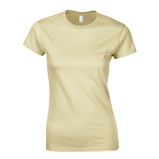 T-shirt Damski Krótki Rękaw Bawełna Ring-Spun G64000L - Sand