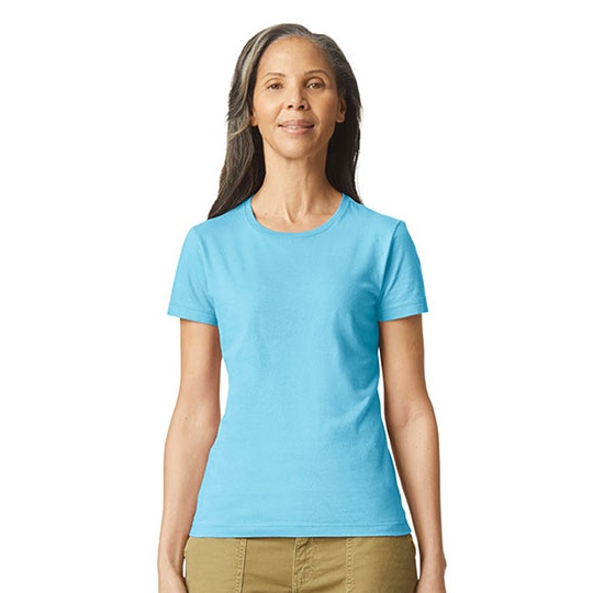 T-shirt Damski Krotki Rekaw Bawelna Ring-Spun G64000L - Sky