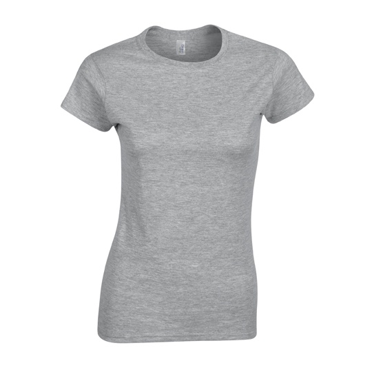 T-shirt Damski Krotki Rekaw Bawelna Ring-Spun G64000L - Sport Grey (Heather)