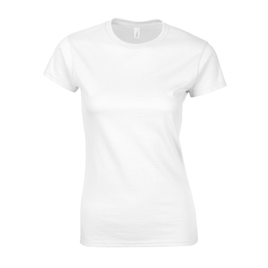 T-shirt Damski Krotki Rekaw Bawelna Ring-Spun G64000L - White
