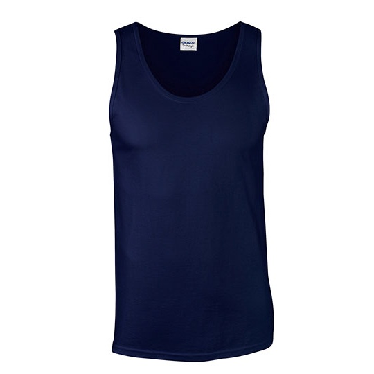 Bezrekawnik Klasyczny Lekko Dopasowany Bawelniany Ring Spun G64200 - Navy