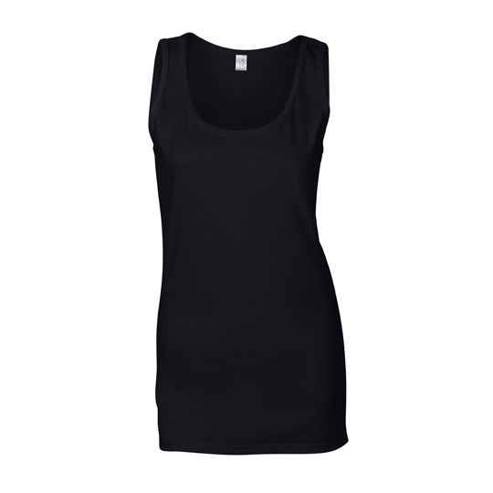 Top Damski Dopasowany Bawelniany G64200L - Black