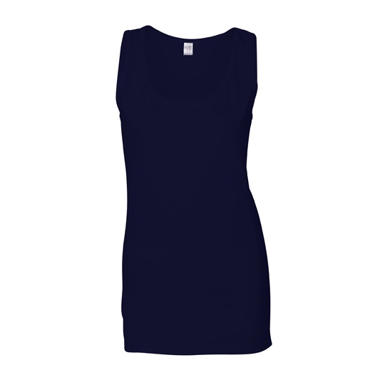 Top Damski Dopasowany Bawelniany G64200L - Navy