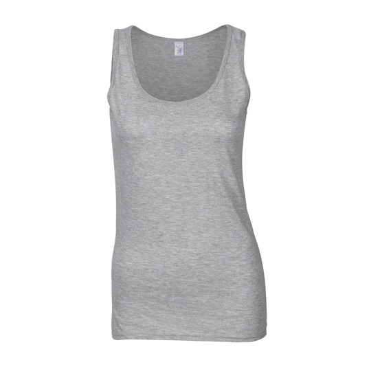 Top Damski Dopasowany Bawelniany G64200L - Sport Grey (Heather)