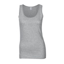 Top Damski Dopasowany Bawełniany G64200L - Sport Grey (Heather)