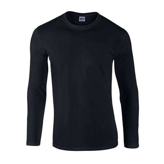 Koszulka Unisex Dlugi Rekaw Bawelniana G64400 - Black