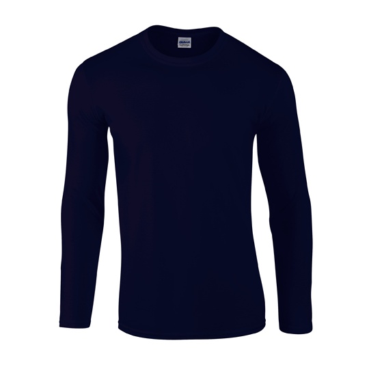 Koszulka Unisex Dlugi Rekaw Bawelniana G64400 - Navy