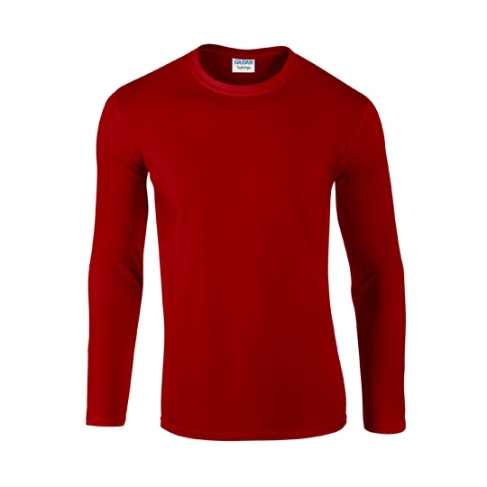 Koszulka Unisex Dlugi Rekaw Bawelniana G64400 - Red