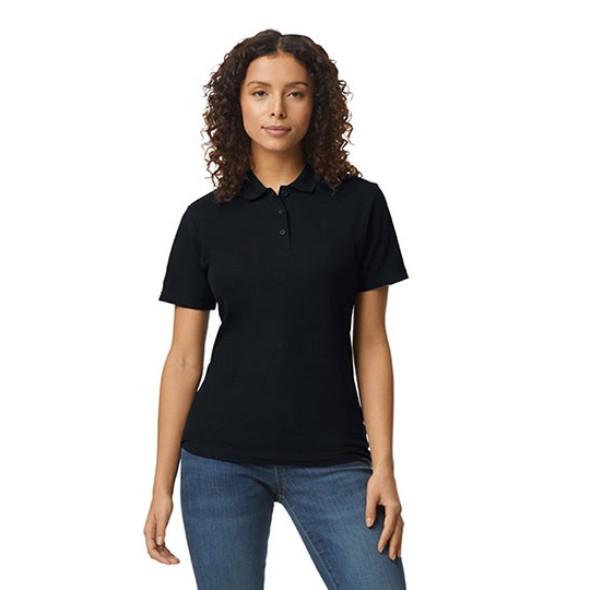 Koszulka Polo Damska Slim Bawelna Pika G64800L - Black