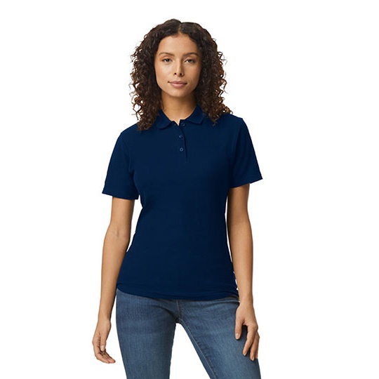 Koszulka Polo Damska Slim Bawelna Pika G64800L - Navy