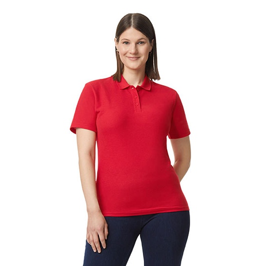 Koszulka Polo Damska Slim Bawelna Pika G64800L - Red