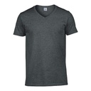 T-shirt Męski Klasyczny V-neck Bawełniany G64V00 - Dark Heather